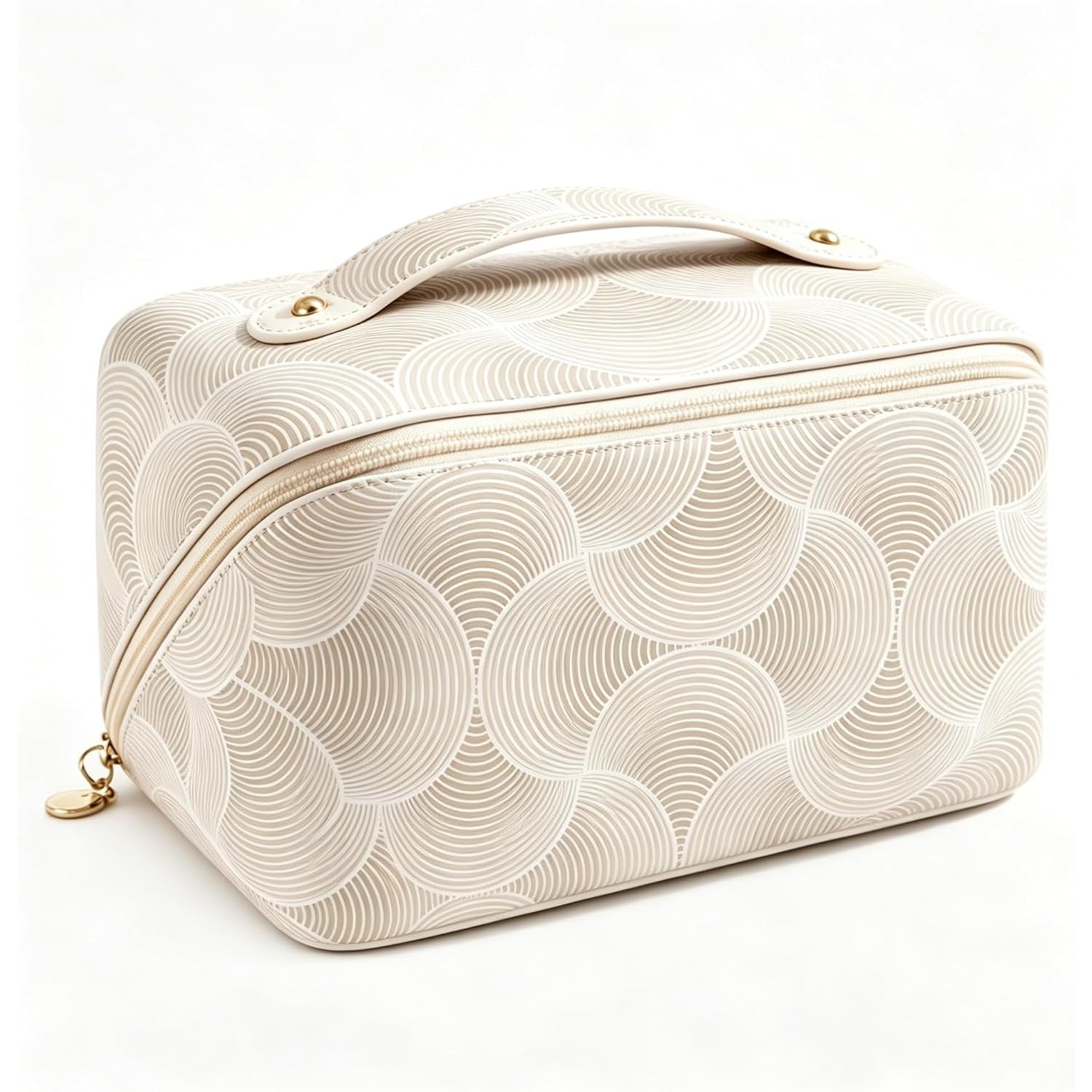 Large-capacity Wavy-patterned Cosmetic Bag