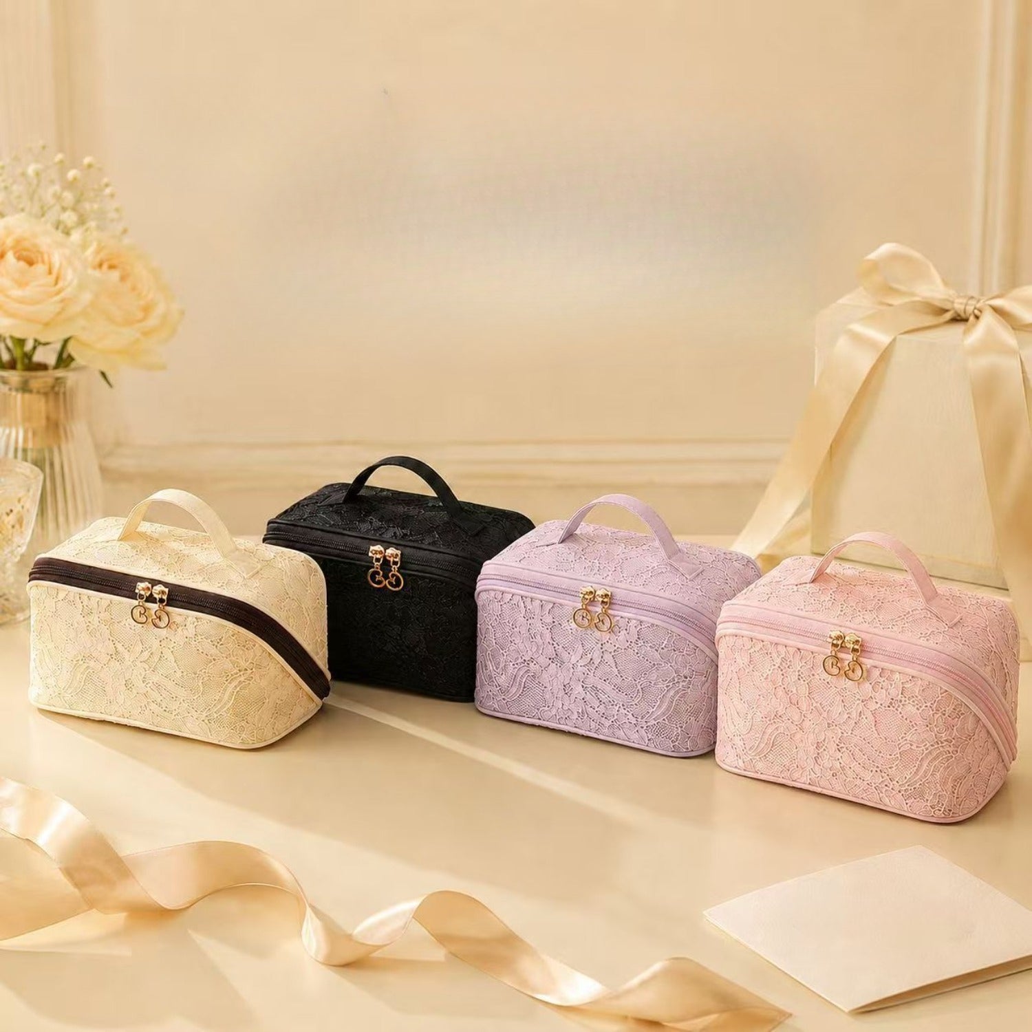 Large-capacity Lace Makeup Bag