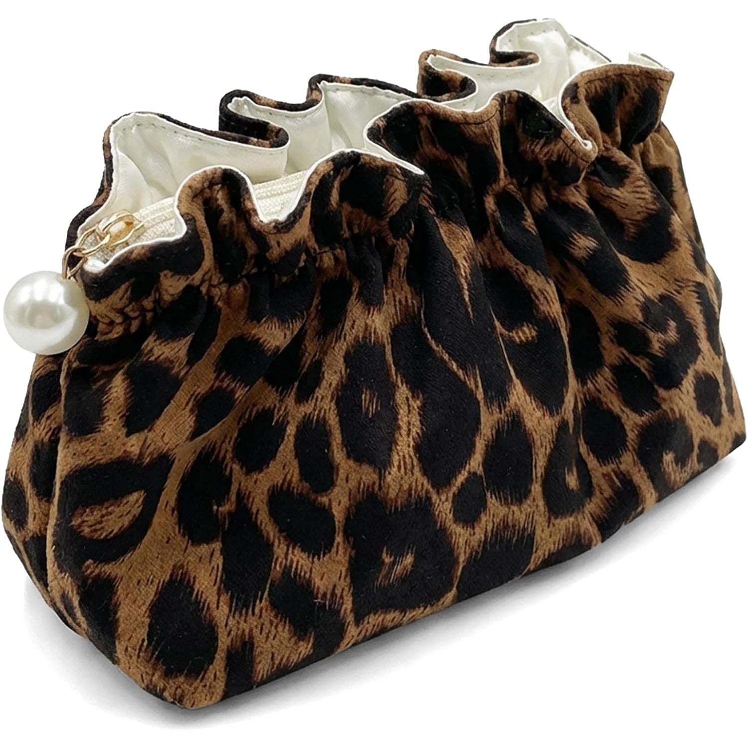 Leopard-print Cosmetic Bag for Women and Girls