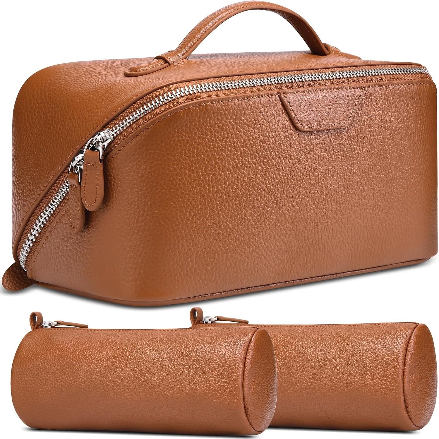 Genuine Leather Travel Makeup Bag